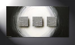 Das Wandbild 'Cubes of Silver' 120x60cm