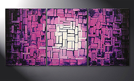 Das Wandbild 'Purple Afterglow' 150x70cm