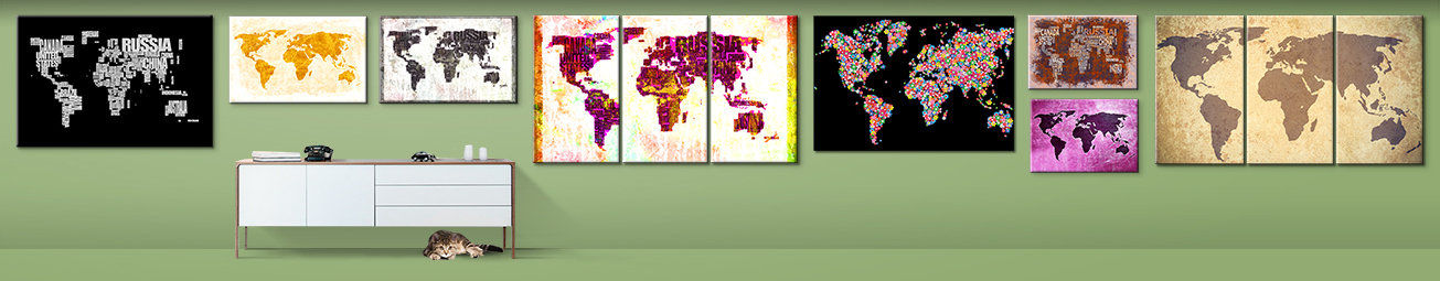 Leinwandbilder - Weltkarten