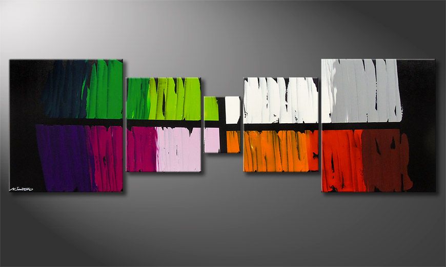 Das Wandbild Colorful Lights 220x70x2cm