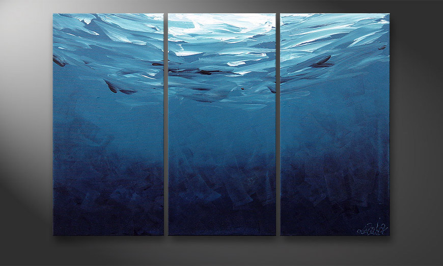Das Wandbild Deep Blue 120x80x2cm