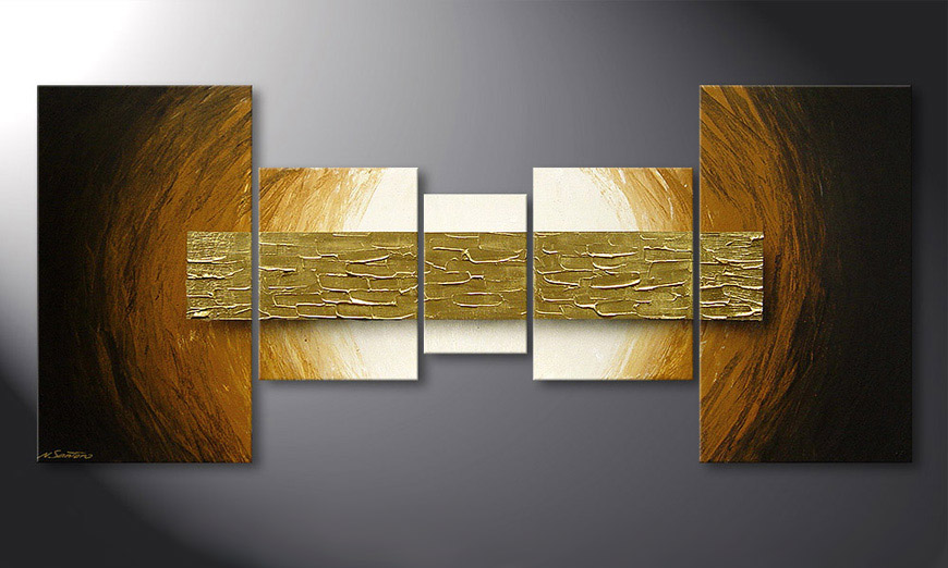 Das Wandbild Natural Gold in 160x70x2cm