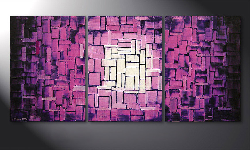 Das Wandbild Purple Afterglow 150x70x2cm
