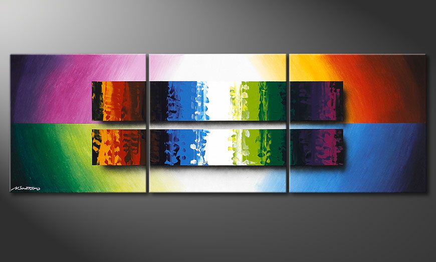 Das bunte Wandbild Expression of Colours 150x50x2cm