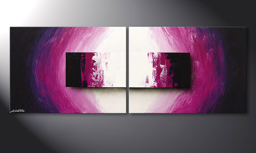 Das moderne Wandbild Purple Rain 160x60x2cm