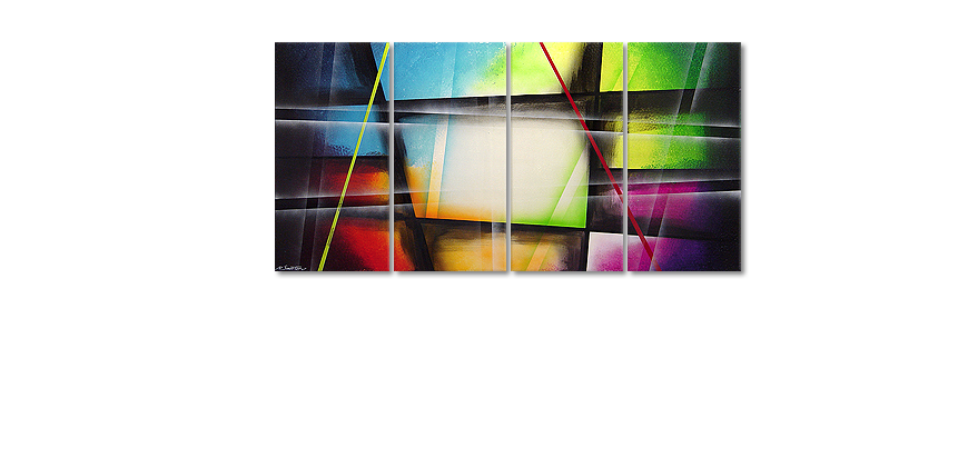 Das Leinwandbild Window to Rainbow 160x80cm