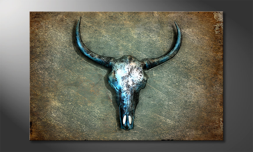 Das-Leinwandbild-Buffalo-Skull