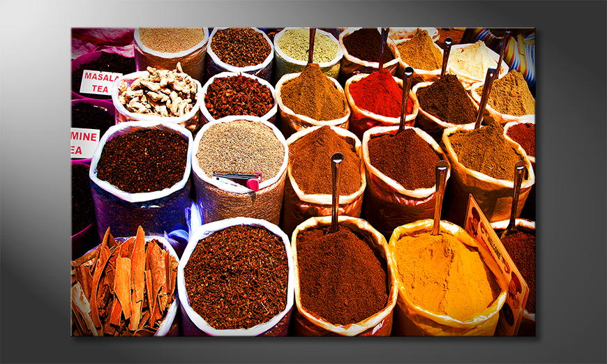 Das-Leinwandbild-Colorful-Spices-90x60-cm