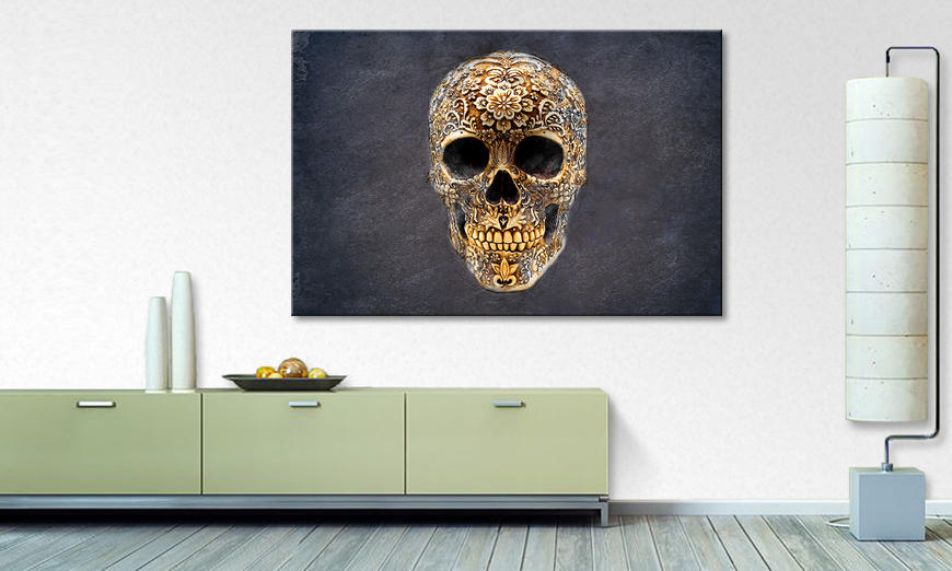 Das Wandbild Happy Skull