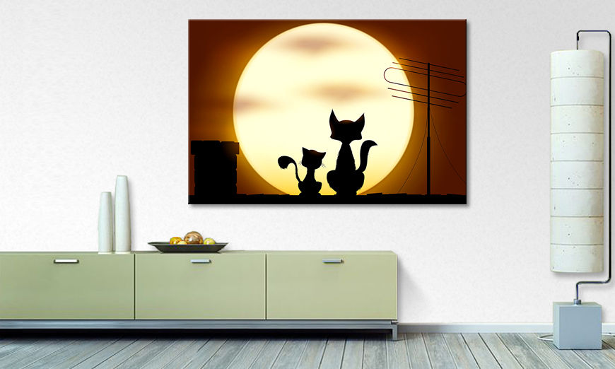 Das Wandbild Romantic Cats