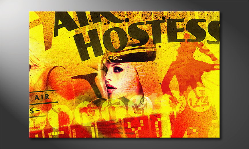 Das abstrakte Wandbild Air Hostess