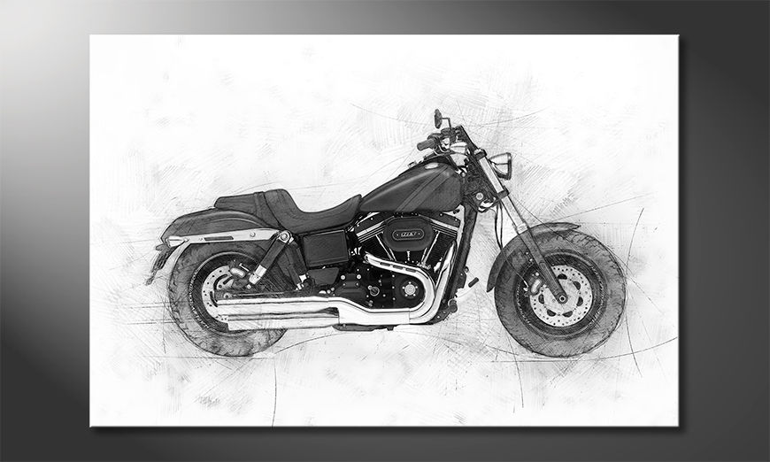 Das gedruckte Bild Motorbike Uno