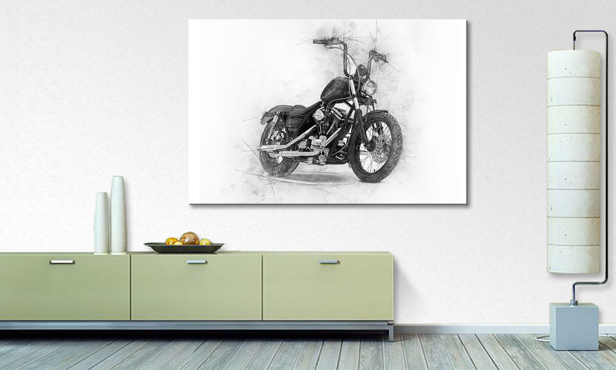 Das moderne Leinwandbild Classic Motorcycle