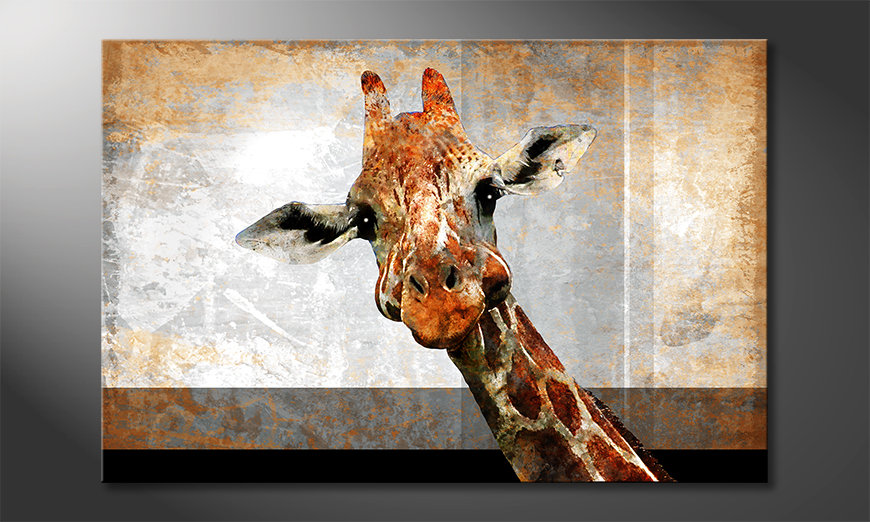 Das-moderne-Leinwandbild-Mr-Giraffe