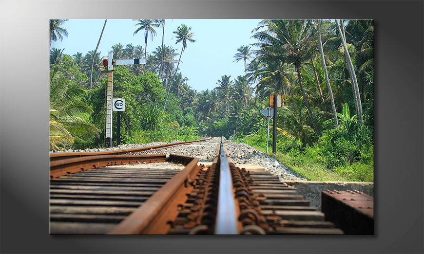 Das moderne Leinwandbild Srilankan Rails