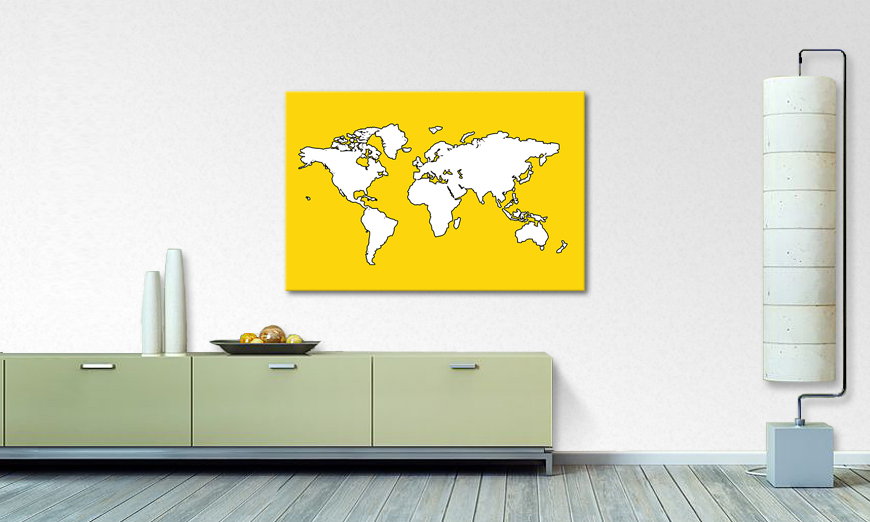 Das moderne Wandbild Map of the World