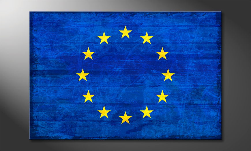 Die-Flagge-von-Europa-als-Wandbild
