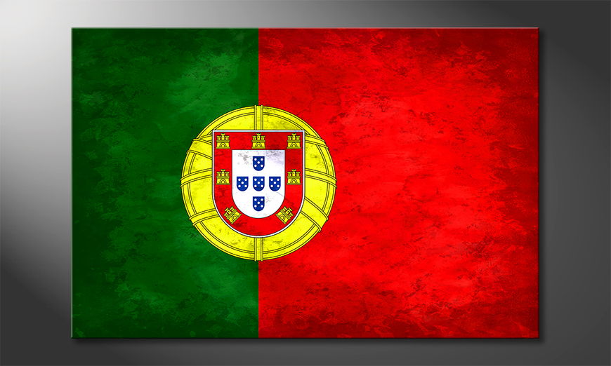 Landesflagge-auf-Leinwand-Portugal