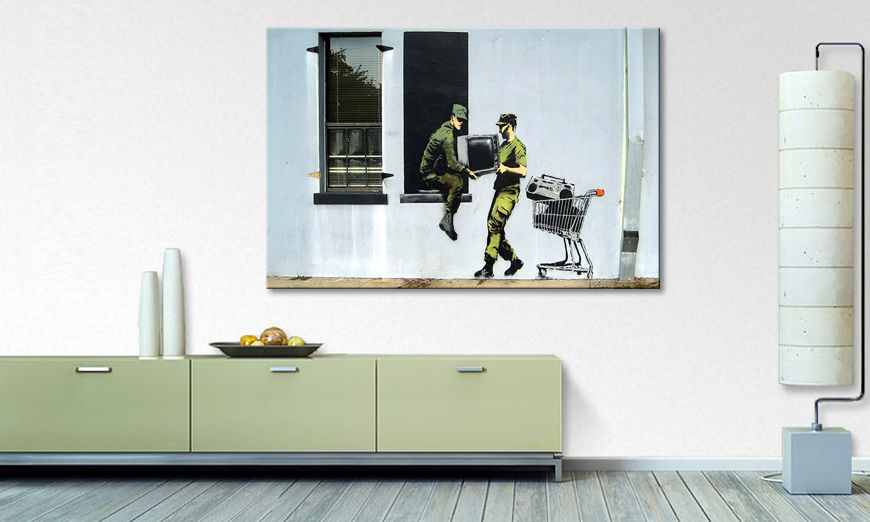 Moderne Wanddekoration TV Loving Army