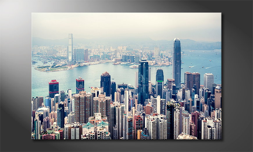 Wandbild-Hongkong-Skyline