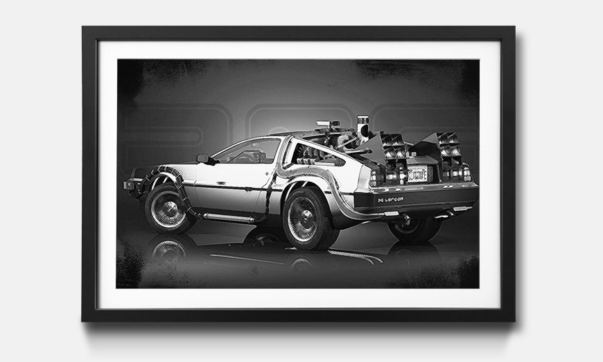 Das gerahmte Bild DeLorean