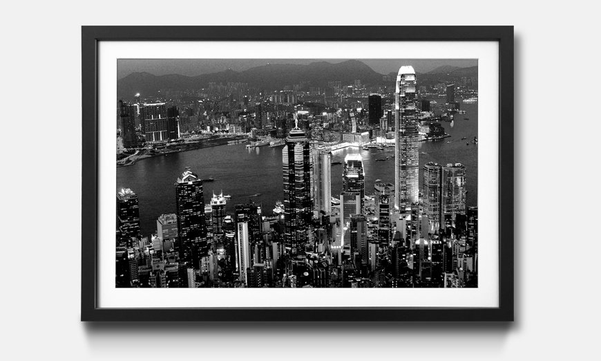 Das gerahmte Wandbild Hong Kong View