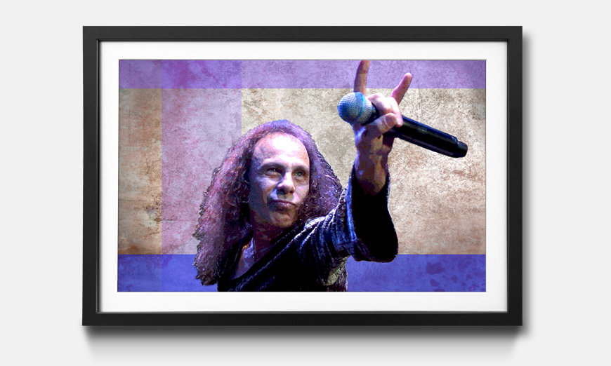 Das gerahmte Wandbild James Dio