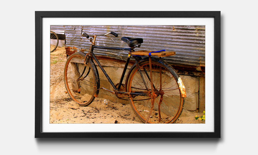 Das gerahmte Wandbild Old Bicycle