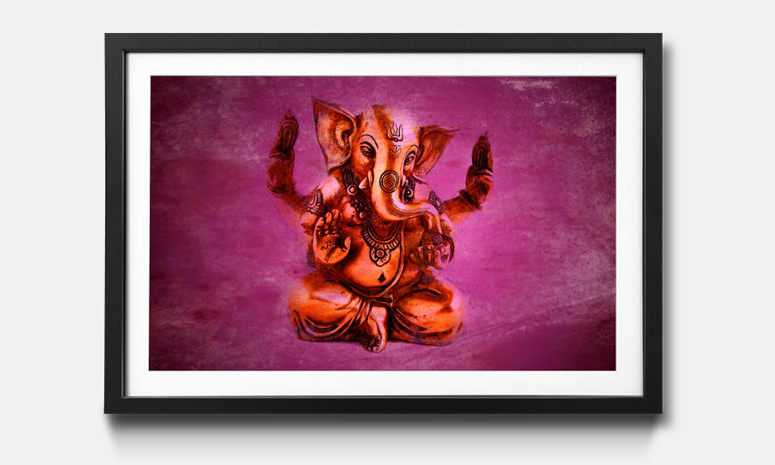Der gerahmte Kunstdruck God Ganesha