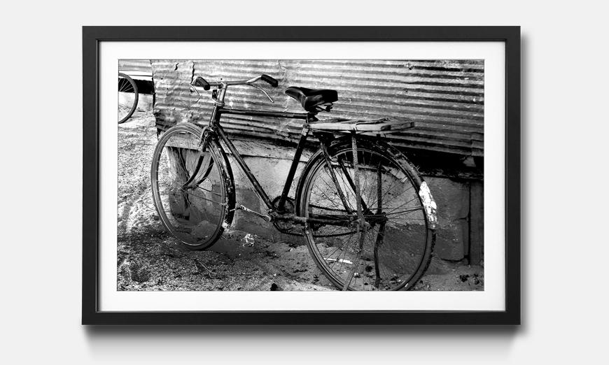Der gerahmte Kunstdruck Old Bike