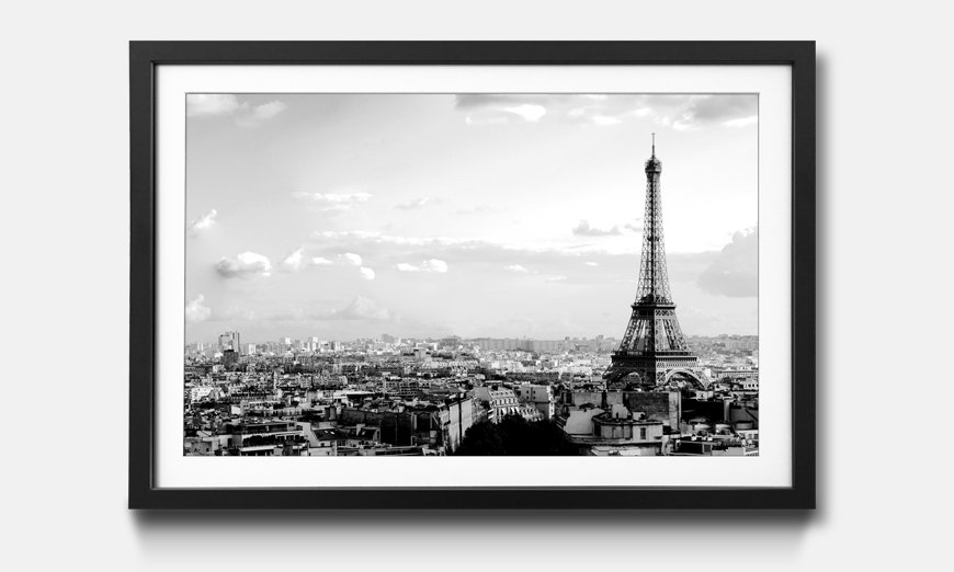 Der gerahmte Kunstdruck Paris Sky