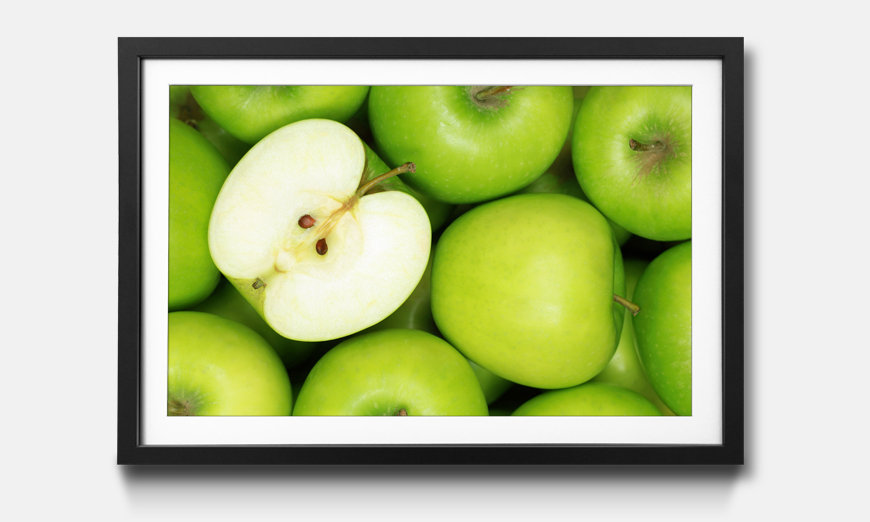 Kunstdruck gerahmt Green Apples