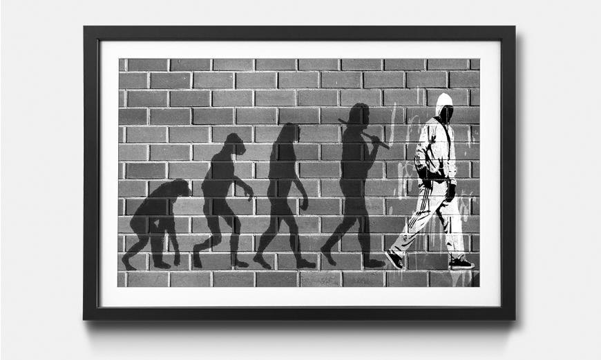 Wandbild gerahmt Evolution