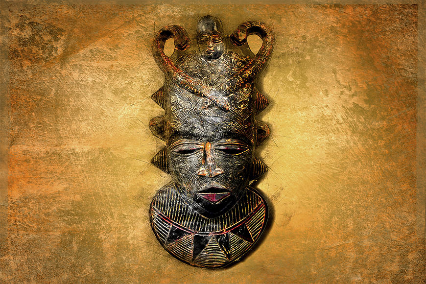 Die Vlies Foto Tapete African Mask