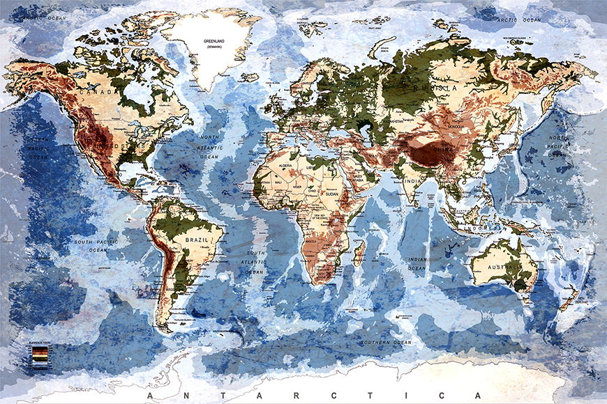 Vlies Tapete Old Worldmap 5 ab 120x80cm