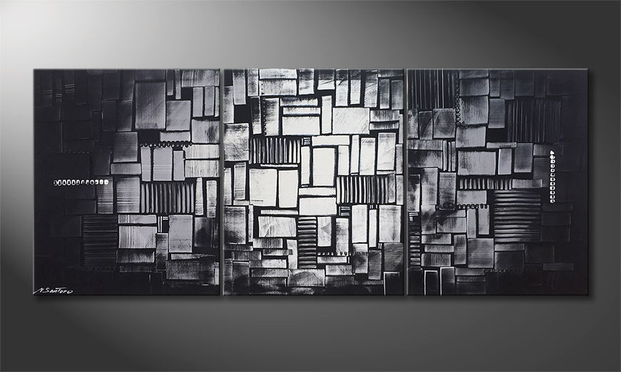 Das Wandbild Cubic Moonshine 180x70cm