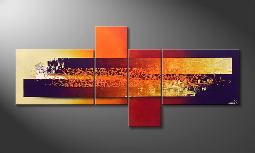 Das Wandbild Endless Sundown 200x90cm