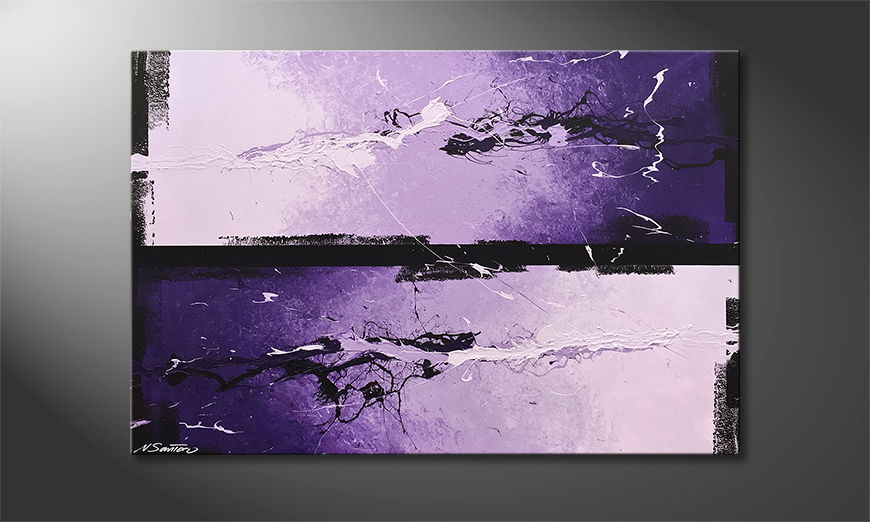Das Wandbild Purple Moment 120x80cm