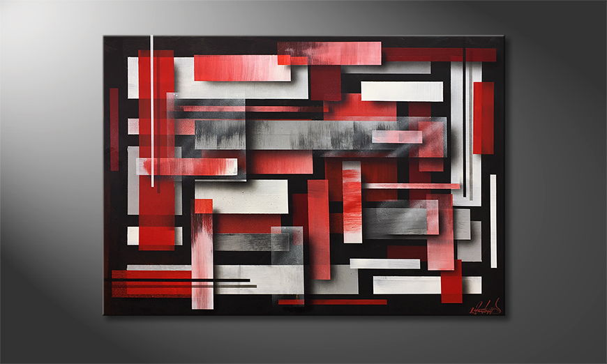 Das Wandbild Red Clouds 100x70cm