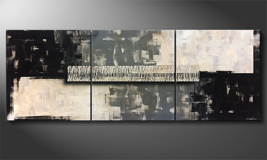 Das Wandbild Vibrations 270x100x4cm