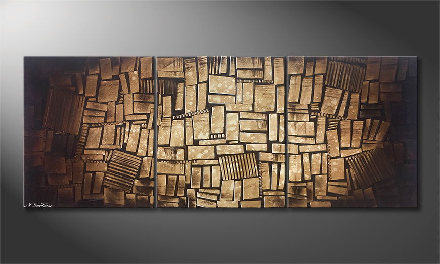Das moderne Bild Cubic Wood 180x70cm