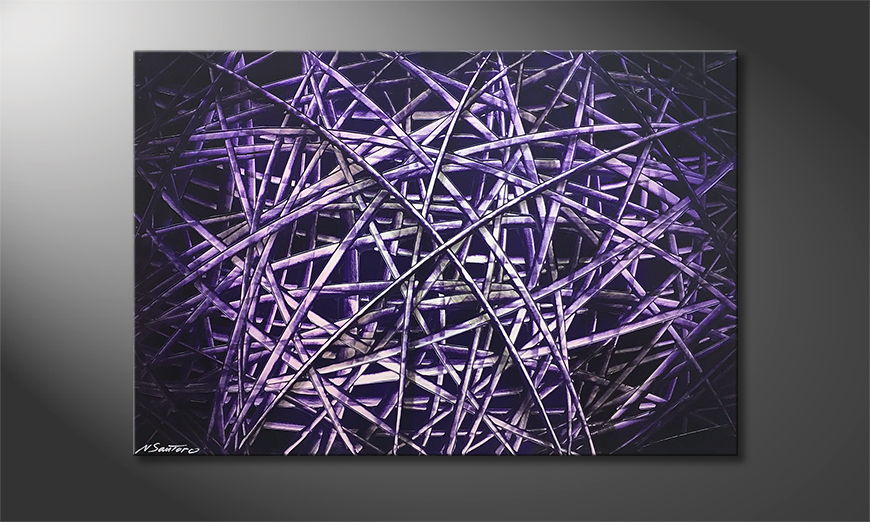 Das schöne Bild Purple Lines 120x80cm