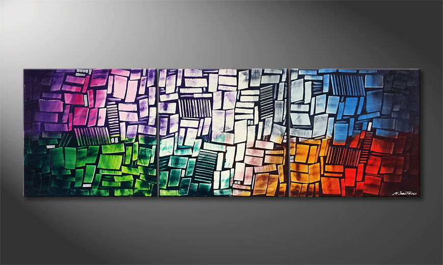 Von Hand gemalt Abstract Colors 210x70cm
