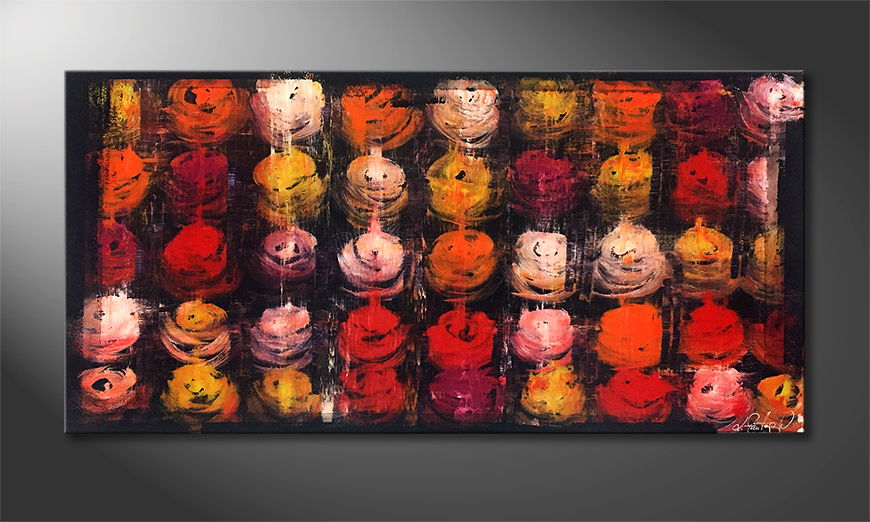 Von Hand gemalt Autumn Roses 120x60cm