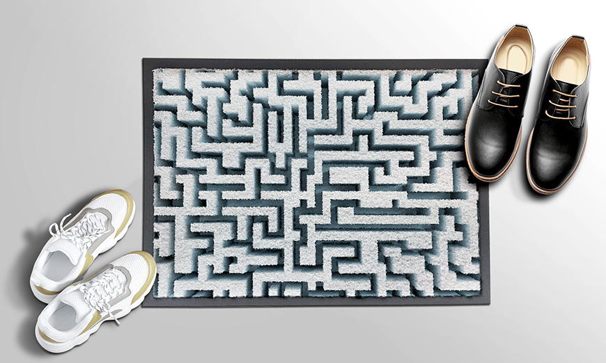 Moderne Fußmatte Das Labyrinth 
