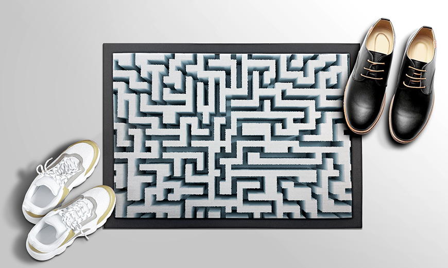 Moderne Fußmatte Das Labyrinth
