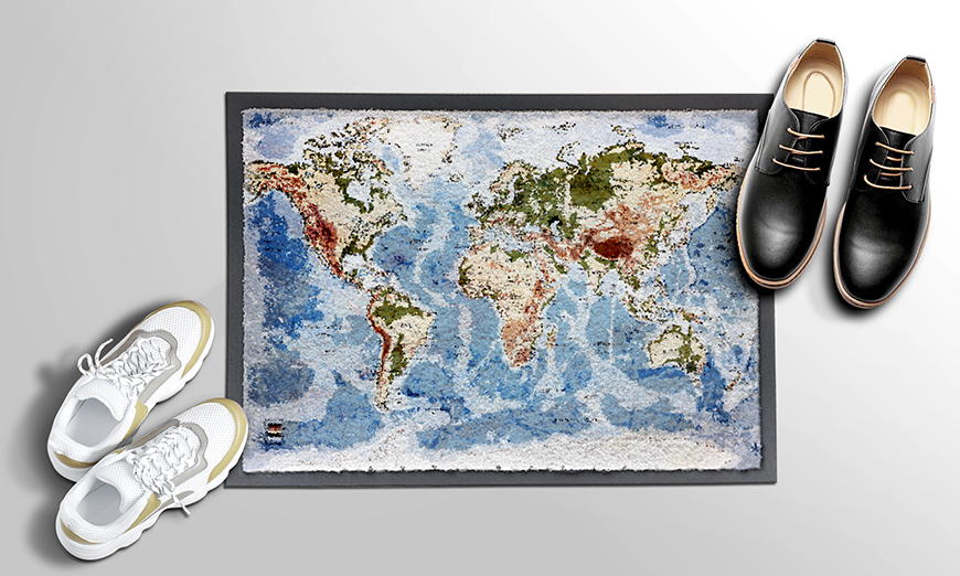 Robuste Fußmatte Classic Worldmap 